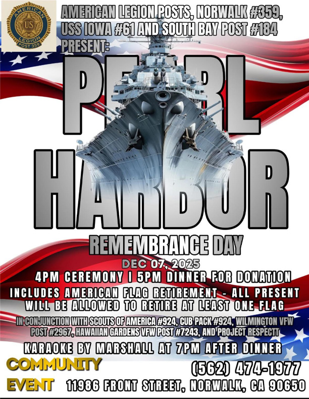 Pearl Harbor Post 184 Flag Retirement